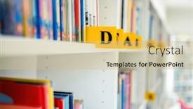  Presentation with authors - Slide set consisting of books-on-shelves background and a soft green colored foreground