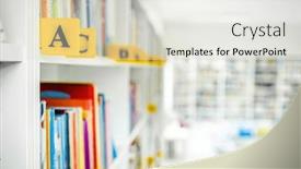  Presentation with authors - Theme with books-on-shelves background and a lemonade colored foreground