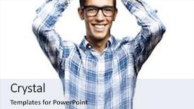  Presentation with books - Cool new PPT theme with books on the head backdrop and a light blue colored foreground