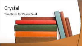  Presentation with labels - Slide deck featuring books on the table no background and a white colored foreground