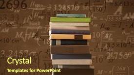  Presentation with math - Cool new presentation theme with vintage background with math backdrop and a tawny brown colored foreground