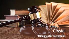  Presentation with law - Presentation consisting of books on wooden table law background and a tawny brown colored foreground