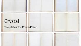  Presentation with old book - Audience pleasing PPT layouts consisting of books set isolated on white backdrop and a lemonade colored foreground