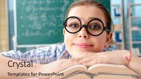  Presentation with many books - Beautiful slide deck featuring books sitting in the classroom backdrop and a lemonade colored foreground