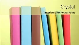  Presentation with task - Beautiful PPT layouts featuring books staying on wooden table backdrop and a  colored foreground