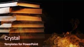  Presentation with vapor - Colorful theme enhanced with books surrounded with swirling tendril backdrop and a wine colored foreground