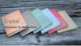  Presentation with books - Slides having books-textbook-in-colorful-covers background and a light blue colored foreground