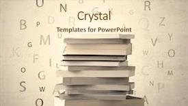  Presentation with vintage book - Beautiful presentation featuring books with flying letters backdrop and a cream colored foreground