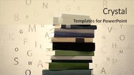  Presentation with vintage book - Slide deck having books with flying letters background and a lemonade colored foreground