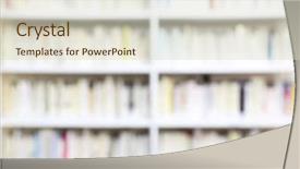  Presentation with library - Cool new presentation with bookshelf - modern library bookshelves full backdrop and a soft green colored foreground