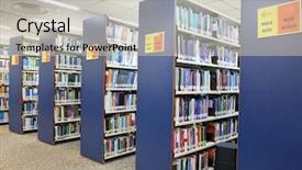  Presentation with study - Colorful PPT layouts enhanced with bookshelves and a study backdrop and a light gray colored foreground