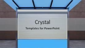  Presentation with bookshop - Colorful presentation theme enhanced with bookshop - closed empty news stall backdrop and a light gray colored foreground