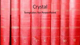  Presentation with books - Cool new slide deck with bookshop - image of red books backdrop and a  colored foreground