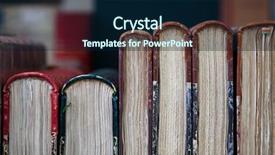  Presentation with hisory books - PPT theme with bookshop - row of ancient books background and a  colored foreground