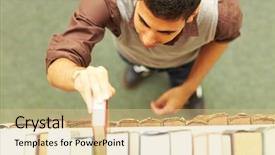  Presentation with creepy book - Amazing presentation theme having bookshop - student taking a book backdrop and a lemonade colored foreground