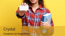  Presentation with african american business - Beautiful slide deck featuring bookstore advertising - beautiful african american woman backdrop and a gold colored foreground