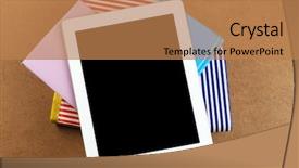  Presentation with magazines - Presentation design having bookstore advertising - notebook on top of pile background and a  colored foreground