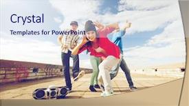  Presentation with philippines culture siquijor - Slides with boom - sport dancing and urban culture background and a sky blue colored foreground