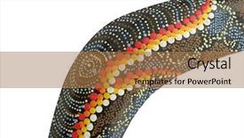  Presentation with artistic - Slides with boomerang artistic detail background and a coral colored foreground