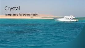  Presentation with anchor - Amazing slide deck having boondock - boat at anchor in red backdrop and a  colored foreground