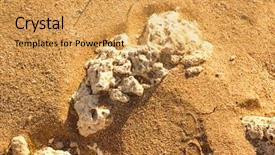 Presentation with sand - PPT theme featuring boondock - desert sand pattern texture background background and a yellow colored foreground