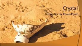  Presentation with bloodstain pattern - PPT layouts enhanced with boondock - desert sand pattern texture background background and a yellow colored foreground