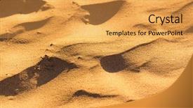  Presentation with pattern - PPT theme featuring boondock - desert sand pattern texture background background and a yellow colored foreground