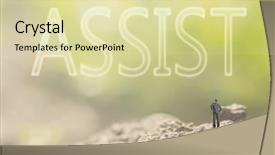  Presentation with stand - Slide deck with boost up - concept of assist background and a  colored foreground