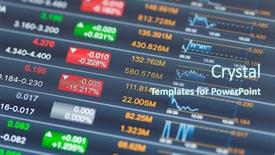  Presentation with online stock market - Audience pleasing theme consisting of boost up - digital stock market chart backdrop and a  colored foreground