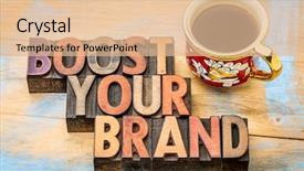  Presentation with promotion - Cool new PPT layouts with boost your brand - isolated text backdrop and a lemonade colored foreground