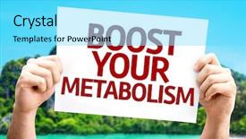  Presentation with sports - PPT theme consisting of boost your metabolism card background and a arctic colored foreground
