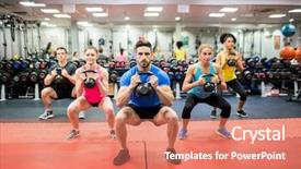  Presentation with boot camp - PPT layouts with boot camp - fit people working background and a coral colored foreground