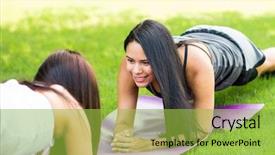  Presentation with boot camp - Beautiful slide deck featuring bootcamp - group of people doing backdrop and a yellow colored foreground