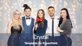  Presentation with party lights - PPT theme consisting of booh - celebration fun and holidays concept background and a ocean colored foreground