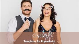  Presentation with happy holidays - Slides having booh - celebration fun and holidays concept background and a coral colored foreground