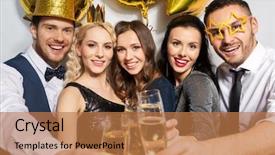  Presentation with happy holidays - Audience pleasing slide set consisting of booh - celebration luxury and holidays concept backdrop and a coral colored foreground