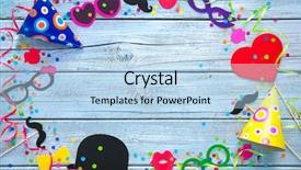  Presentation with carnival - Cool new slide set with booh - colorful carnival background with party backdrop and a light blue colored foreground