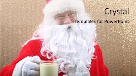  Presentation with memory book family photo album - PPT layouts consisting of booth santa claus is funny background and a lemonade colored foreground