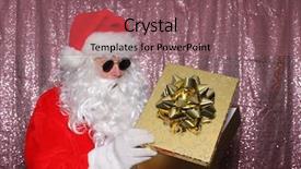  Presentation with pink gold - PPT layouts consisting of booth with pink sequin curtains background and a violet colored foreground