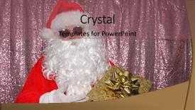  Presentation with pink gold - Beautiful slides featuring booth with pink sequin curtains backdrop and a violet colored foreground