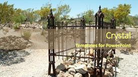  Presentation with arizona - PPT theme featuring boothill graveyard in tombstone arizona background and a coral colored foreground