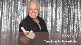  Presentation with sequin - Colorful presentation theme enhanced with booths - man in a photo booth backdrop and a violet colored foreground