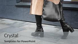  Presentation with black woman praying - Amazing slides having boots - stylish woman in black shoes backdrop and a light gray colored foreground