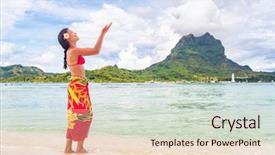  Presentation with hawaii - Beautiful PPT layouts featuring bora bora beach hawaii tradition backdrop and a lemonade colored foreground