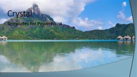  Presentation with mountain view - PPT layouts featuring bora bora island wide panorama background and a light blue colored foreground