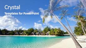  Presentation with polynesia - PPT theme enhanced with bora island in french polynesia background and a teal colored foreground