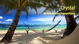  Presentation with boracay beach - Slides featuring boracay - perfect tropical beach with palm background and a tawny brown colored foreground