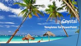  Presentation with romantic - PPT theme with boracay - romantic tropical vacation background and a teal colored foreground