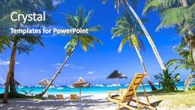  Presentation with boracay - Audience pleasing PPT layouts consisting of boracay - tropical holidays in paradise island backdrop and a ocean colored foreground