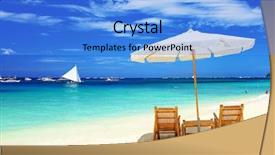  Presentation with vacation - Slides featuring boracay - tropical vacation background and a light blue colored foreground